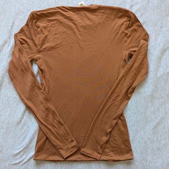Lululemon Wundermost Ultra-Soft Nulu Crewneck Long-Sleeve Shirt in Sable - Picture 6 of 10